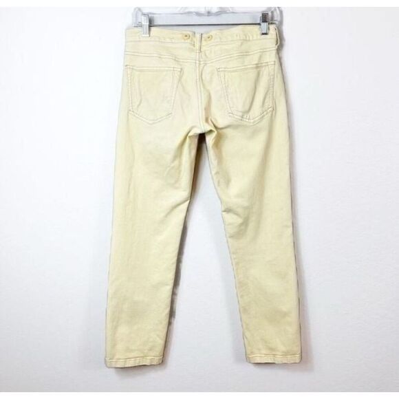 Anthropologie PILCRO AND THE LETTERPRESS Size 30 Solid Pale Yellow Pants - Picture 9 of 9